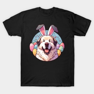 Kuvasz Celebrates Easter with Bunny Ears and Joy T-Shirt